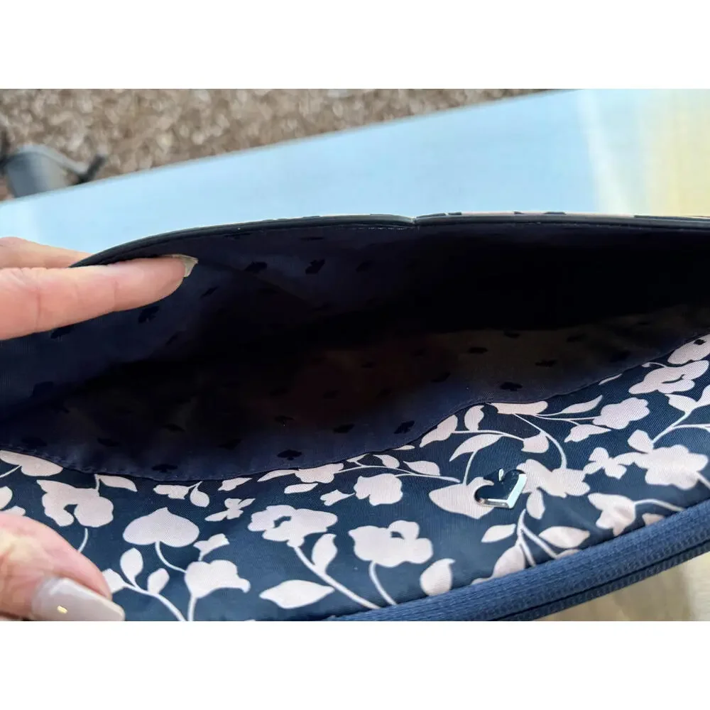Kate Spade Black & White Floral Padded Laptop Case Sleeve